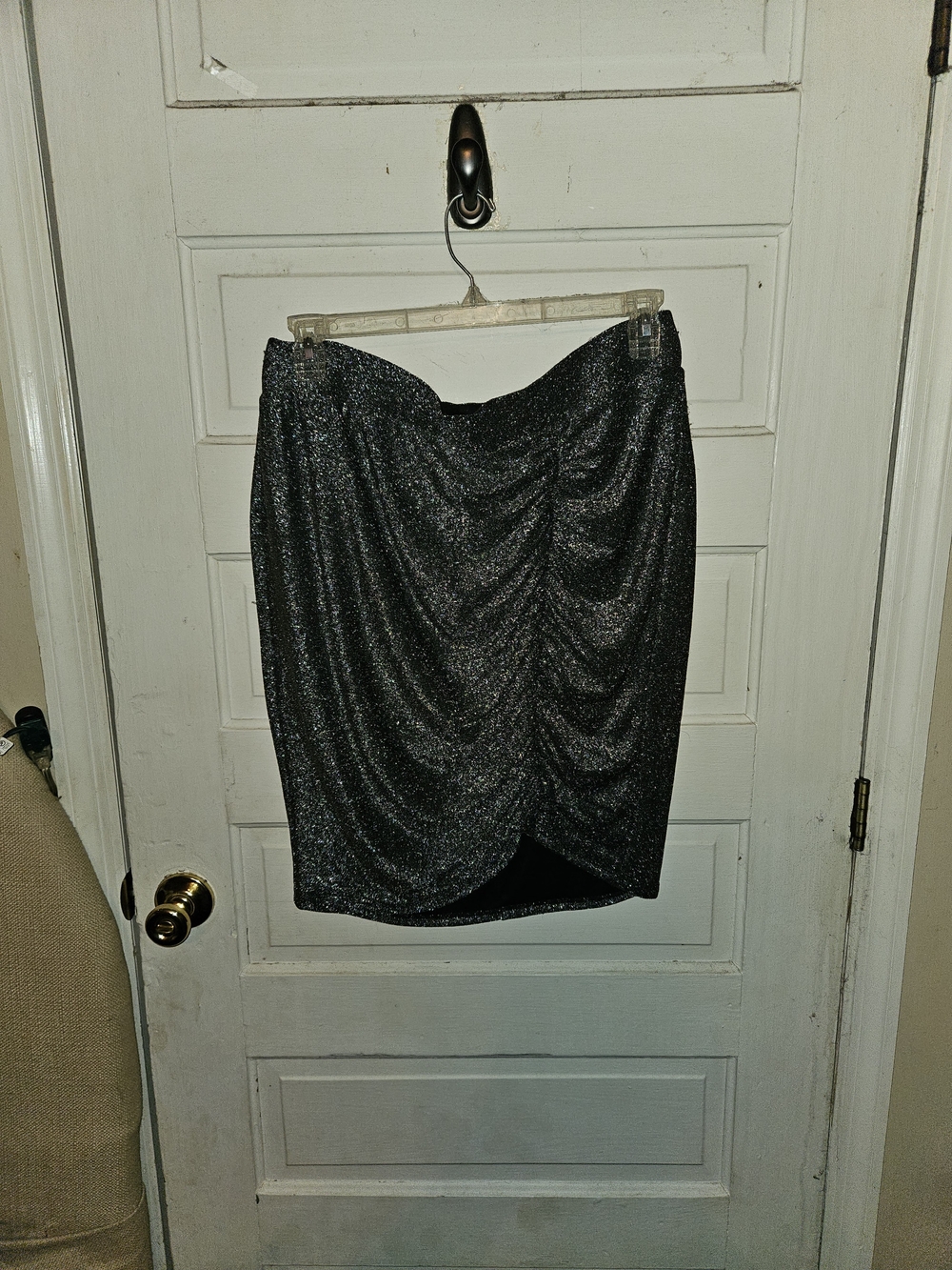 torrid Shimmery Black Ruched Pencil Skirt